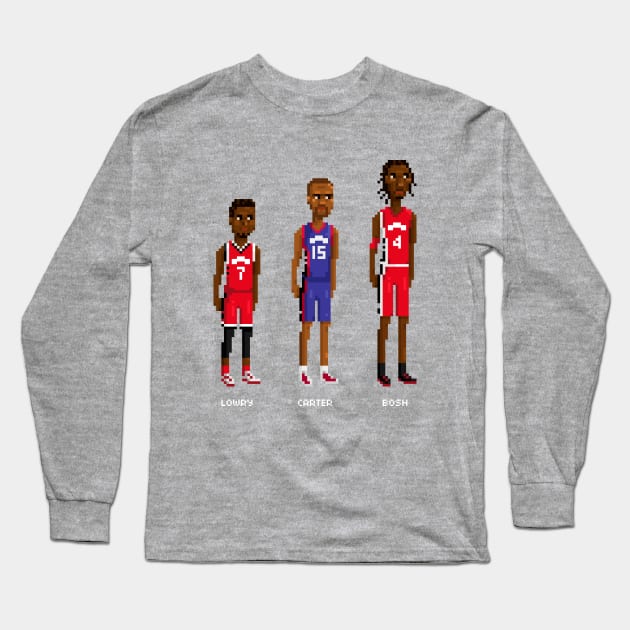 Retro Raptors Long Sleeve T-Shirt by PixelFaces